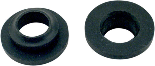 Drag Specialties Chrome Head Bolt/Spark Plug Cover Grommet Black Headbolt Rubber Pair