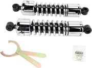 Progressive Suspension 412 Series Shocks 412 Series without Covers Shock Absorber Chrome Rear Coilover Monotube Steel Pair