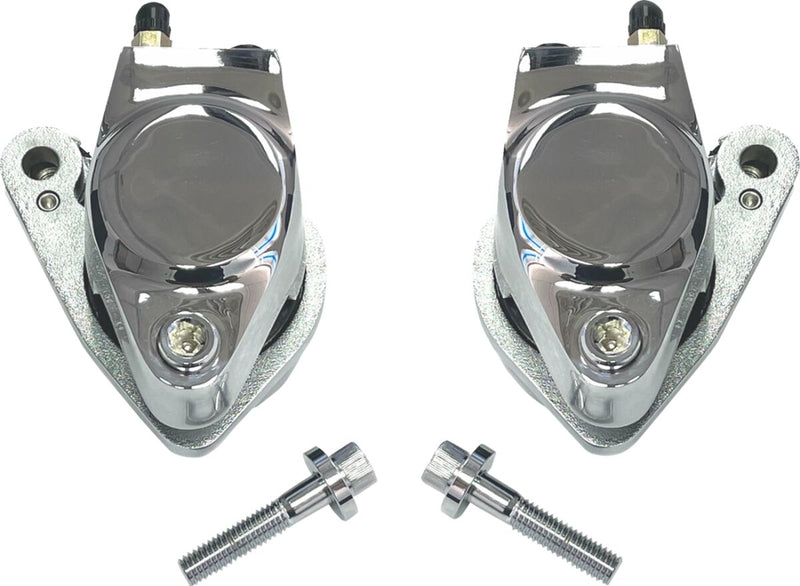 Drag Specialties Front and Rear Brake Caliper Kits Chrome