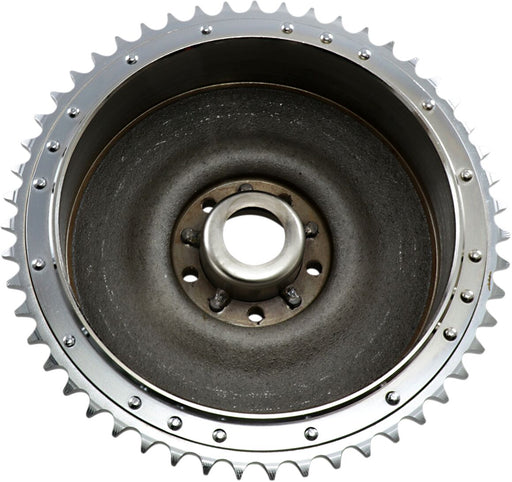 Drag Specialties Brake Drum/Sprocket Set Shovelhead Chrome Rear Mechanical