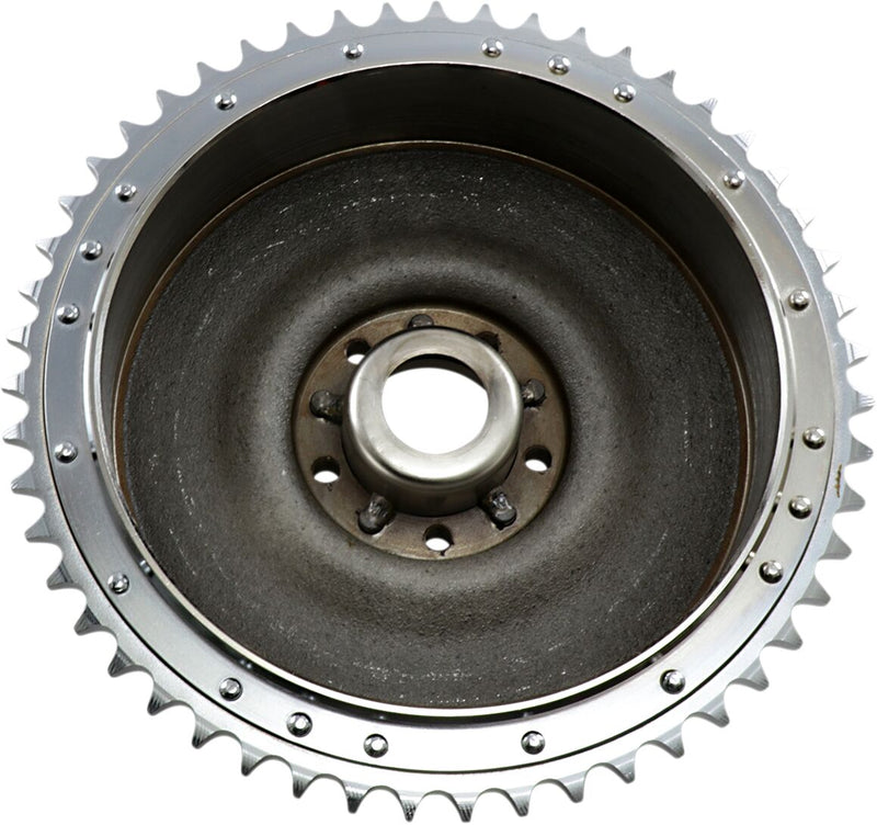 Drag Specialties Brake Drum/Sprocket Set Shovelhead Chrome Rear Mechanical - 06-0129-BX-LB2