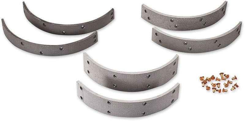 Drag Specialties Brake Linings and Rivets Kit Silver Front