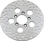 Drag Specialties Vintage Drilled Brake Rotor Shovelhead Silver Front One Piece (Fixed) Stainless Steel - 060175ASP-BC647