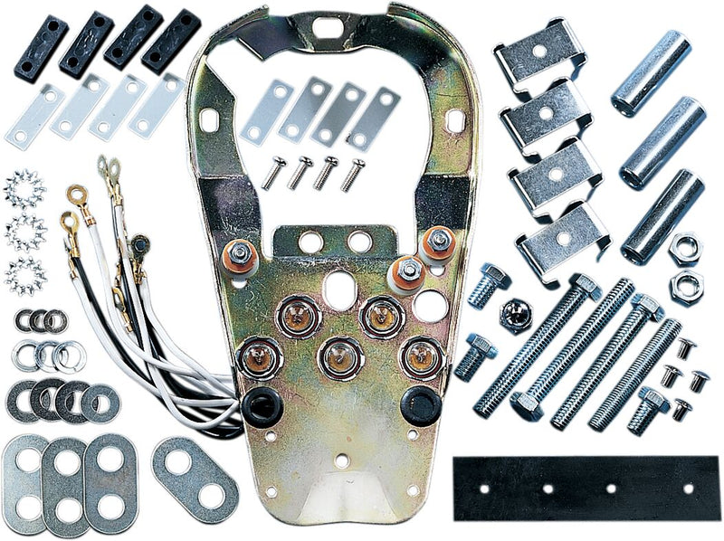 Drag Specialties Dash Base with Wire Harness Kit Base Plate Cat Eye - 74005