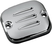 Drag Specialties Front Brake Master Cylinder Cover Chrome Silver Grooved Aluminium Kit - 373814-BC101
