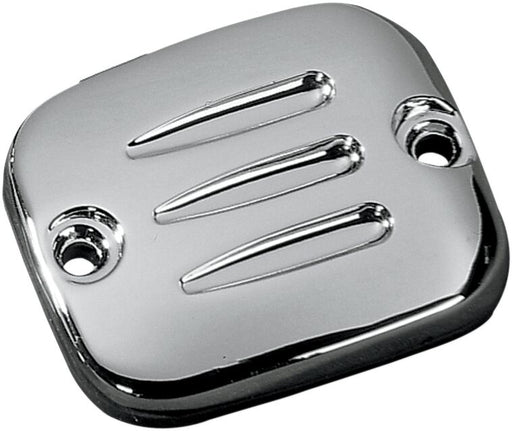 Drag Specialties Front Brake Master Cylinder Cover Chrome Silver Grooved Aluminium Kit