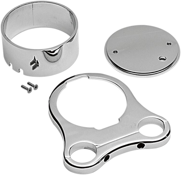 Drag Specialties T-Bar Gauge Mounts Chrome OEM Billet Aluminium Kit