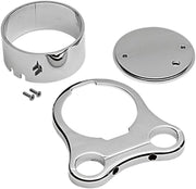 Drag Specialties T-Bar Gauge Mounts Chrome OEM Billet Aluminium Kit - 373864