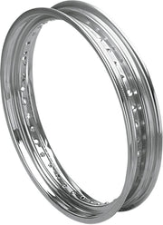 Drag Specialties Rolled Edge Front Rim Chrome Silver Drop Center 40 Hole Steel - 11645