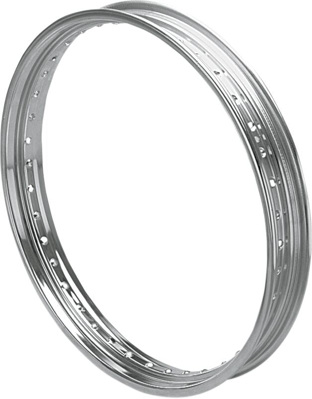 Drag Specialties Rolled Edge Front Rim Chrome Silver Drop Center 40 Hole Steel