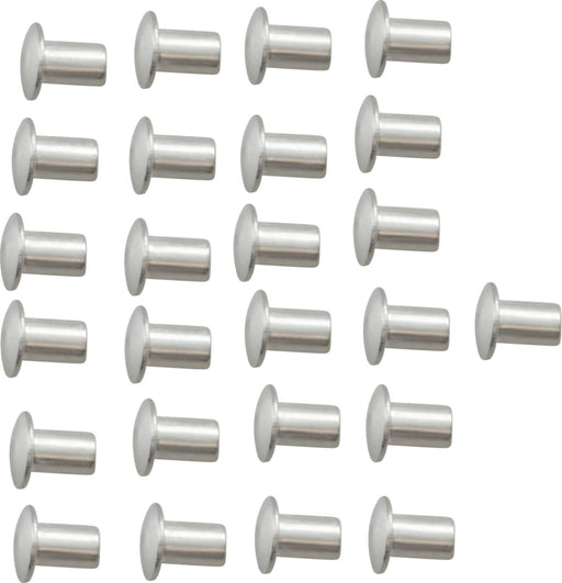 Drag Specialties Front Fender Rivets Unfinished Stainless Steel 25 Pack