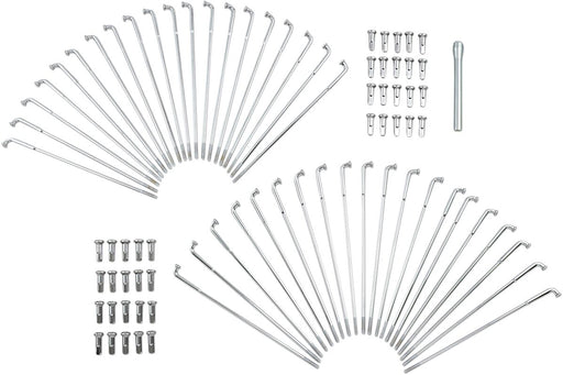 Drag Specialties Chrome and Stainless Steel Spoke Set Wide Glide Drop Center Front Rear