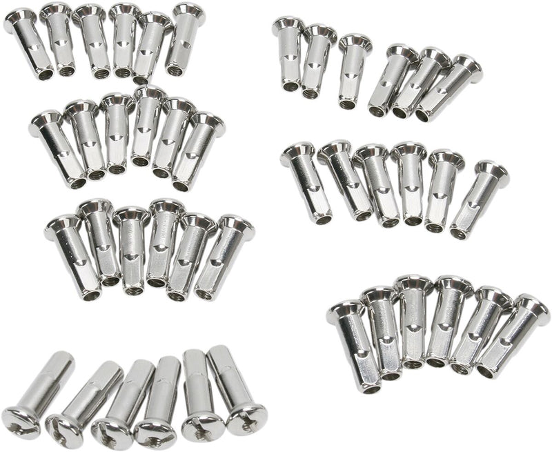 Drag Specialties Replacement Nipples for Spoke Set Spoke Nipple Natural Silver Standard Stainless Steel 40 Pack