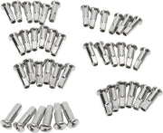 Drag Specialties Replacement Nipples for Spoke Set Spoke Nipple Natural Silver Standard Stainless Steel 40 Pack - 16-0500SS42-HC3