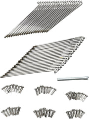 Drag Specialties Chrome and Stainless Steel Spoke Set Wide Glide Drop Center Front