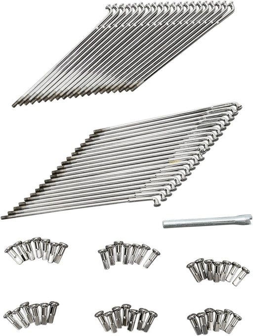 Drag Specialties Spoke Set for Spun Steel and Excel Aluminium Rim Chrome Front Rear 40 Pack