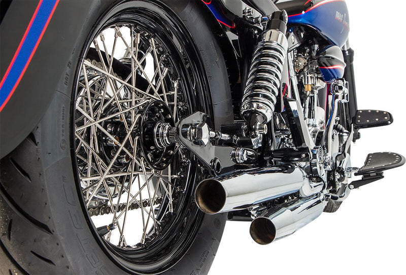 Drag Specialties Chrome and Stainless Steel Spoke Set Wide Glide Drop Center Front Rear - 16-0501SS-BC629