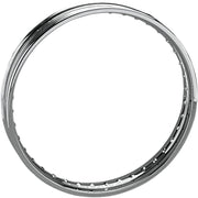 Drag Specialties Chrome 40 Spoke Custom Rim Silver Spun 40 Hole Steel - 26514