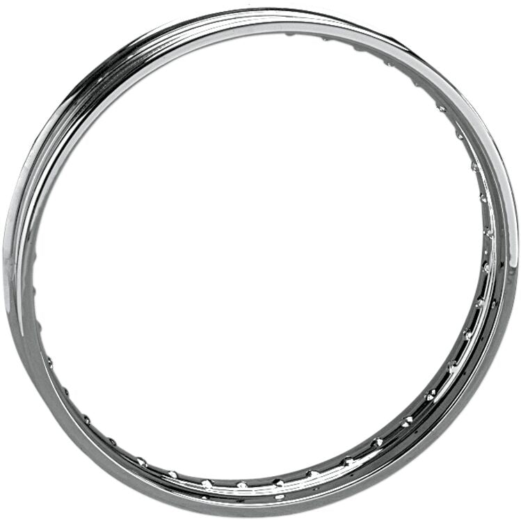 Drag Specialties Chrome 40 Spoke Custom Rim Silver Spun 40 Hole Steel - 26514