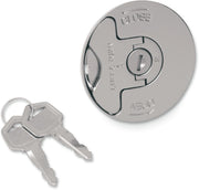 Drag Specialties Flush-Mount Locking Gas Cap Fuel Cap Chrome Silver Vented Flush Mount - 011551