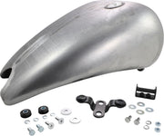 Drag Specialties One-Piece Smooth-Top Style Extended Gas Tank Raw Silver Smooth Top Steel