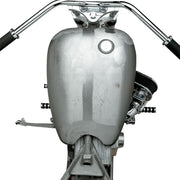 Drag Specialties One-Piece Smooth-Top Style Extended Gas Tank Raw Silver Smooth Top Steel Each