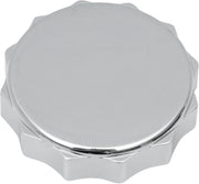 Drag Specialties Deluxe Gas Cap Fuel Cap Chrome Silver Cam-Style Twist-On Vented ABS Plastic