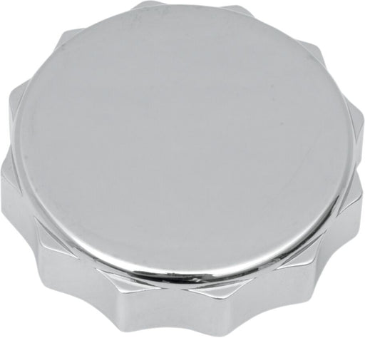 Drag Specialties Deluxe Gas Cap Fuel Cap Chrome Silver Cam-Style Twist-On Vented ABS Plastic
