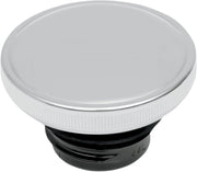 Drag Specialties Screw-In Gas Cap Fuel Cap Chrome Silver Non-Vented Stainless Steel