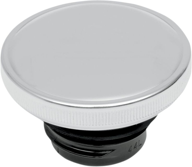 Drag Specialties Screw-In Gas Cap Fuel Cap Chrome Silver Non-Vented Stainless Steel