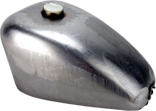 Drag Specialties Gas Tank Raw Silver Rubber Mount Steel