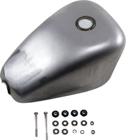 Drag Specialties Gas Tank Raw Silver Rubber Mount Steel - 011483-BX34