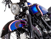 Drag Specialties Fat Bob-Style Gas Tank Fuel Tank Raw Silver Fatbob Steel - 011275-BX36