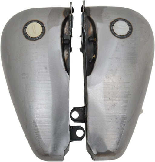 Drag Specialties Fat Bob-Style Gas Tanks Fuel Tank Raw Silver Flatside Fatbob Steel Pair