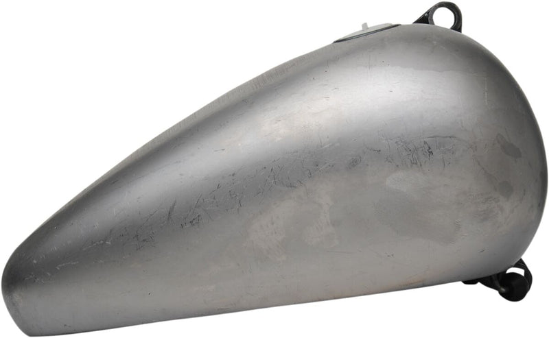 Drag Specialties Fat Bob-Style Gas Tanks Fuel Tank Raw Silver Flatside Fatbob Steel Pair