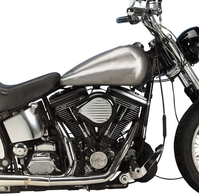 Drag Specialties Fat Bob-Style Gas Tanks Fuel Tank Raw Silver Flatside Fatbob Steel Pair