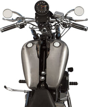 Drag Specialties Fat Bob-Style Gas Tanks Fuel Tank Raw Silver Flatside Fatbob Steel Pair - 011242-BX36