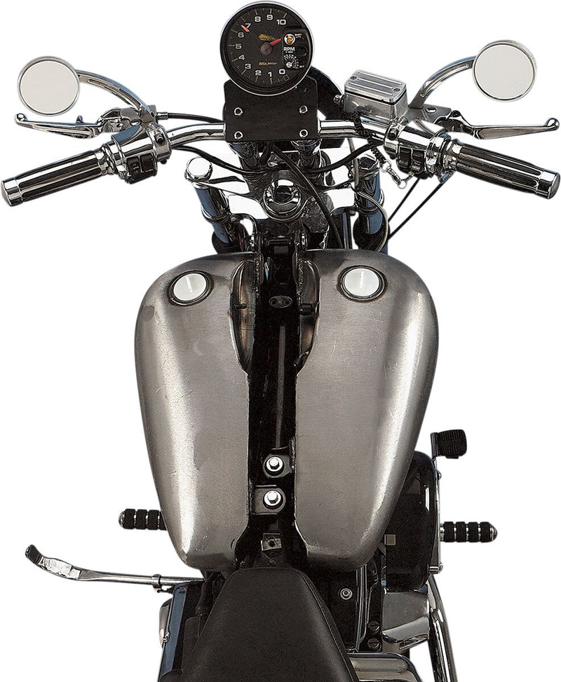 Drag Specialties Fat Bob-Style Gas Tanks Fuel Tank Raw Silver Flatside Fatbob Steel Pair