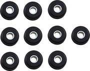 Drag Specialties Gas Tank Grommets Black Silver Fuel Tank Rubber 10 Pack
