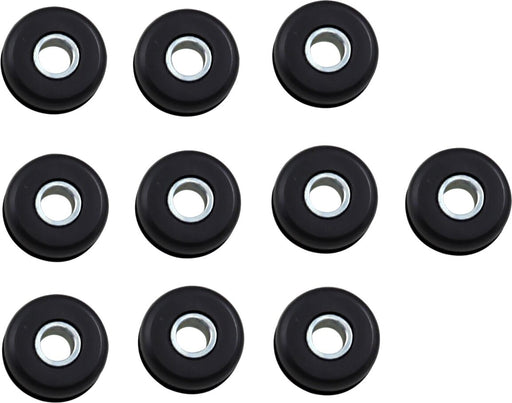Drag Specialties Gas Tank Grommets Black Silver Fuel Tank Rubber 10 Pack