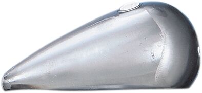 Drag Specialties Rubber-Mount Quickbob™ Gas Tank QuickBob® Fuel Tank Raw Silver Smooth Top Fatbob Steel Each