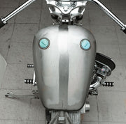 Drag Specialties Rubber-Mount Quickbob™ Gas Tank QuickBob® Fuel Tank Raw Silver Smooth Top Fatbob Steel Each