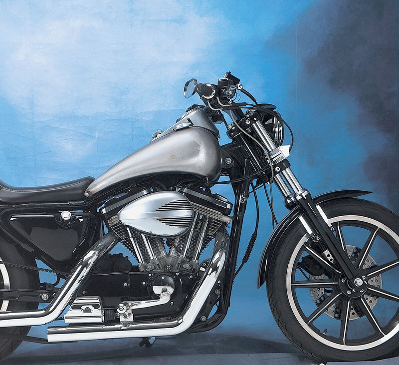 Drag Specialties Extended Dash-Style Rubber-Mount Quickbob® Tank Kit Fuel Tank Raw Silver Extended 2" Rubber Mount Steel
