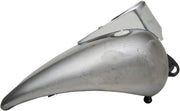 Drag Specialties Extended Dash-Style Rubber-Mount Quickbob® Tank Kit Fuel Tank Raw Silver Extended 2" Rubber Mount Steel - 11605-BX46