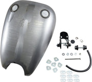 Drag Specialties Extended Smooth-Top QuickBob™ Rubber-Mount Gas Tank Raw Silver Smooth Top QuickBob® Steel - 11583-BX46