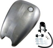 Drag Specialties Extended Smooth-Top QuickBob™ Rubber-Mount Gas Tank Raw Silver Smooth Top QuickBob® Steel
