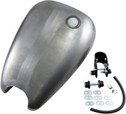 Drag Specialties Extended Smooth-Top QuickBob™ Rubber-Mount Gas Tank Raw Silver Smooth Top QuickBob® Steel Each