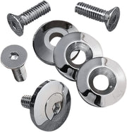 Drag Specialties Custom Bolt Kit for Flat Side Tanks Chrome Silver Flatside Fuel Tank Aluminium