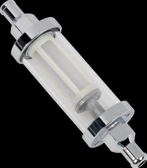 Drag Specialties Clear Fuel Filter Chrome Inline