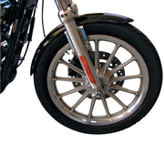 Drag Specialties XLX-Style Front Fender Natural Silver XL-X Steel Each